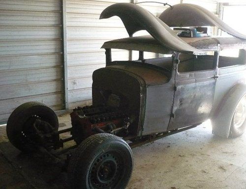 1930 model a ford sedan rat- rod steel welded shell /frame /eng/new part extras!