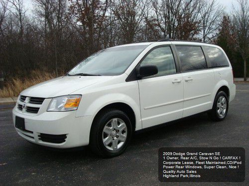 2009 dodge grand caravan se 1 owner rear a/c carfax super clean stow n go nice!