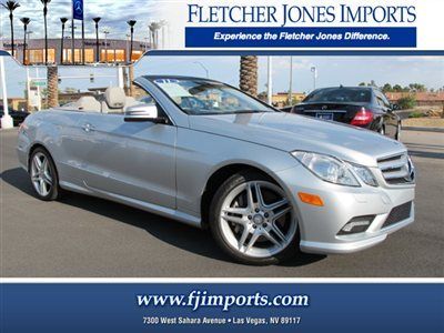 **mercedes-benz e-550 cabriolet with only 12,366 miles, 1-owner, clean carfax**
