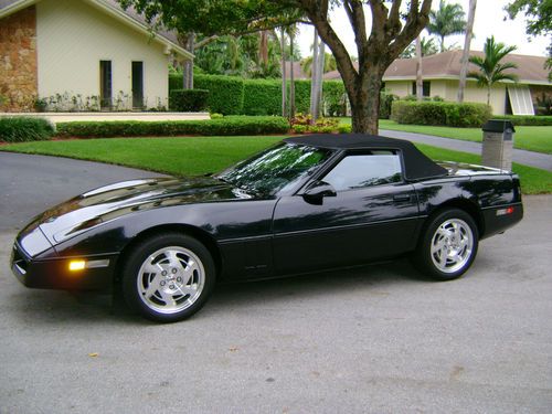 1990 corv. convertible- rare 3x blk w/ hardtop- 6spd / fx3- 33000mi - orig. cond