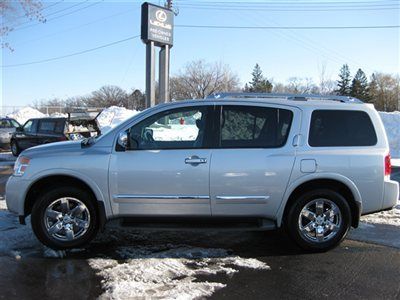 2010 nissan armada platinum edition with navigation, dvd and third row.