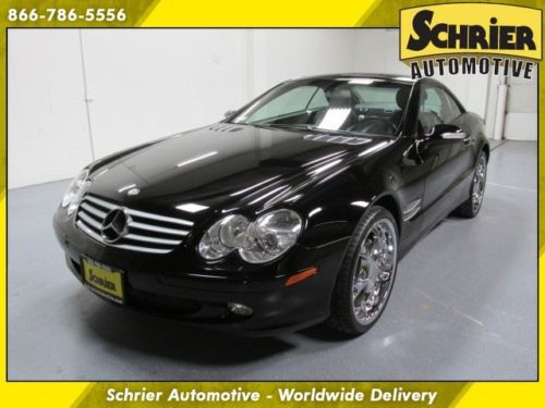 2003 mercedes-benz mb sl 500 black convertible hard top rwd navi