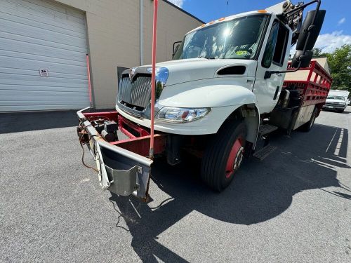 2012 international 4300 flatbed w/ imt13/88 sl knuckleboom crane