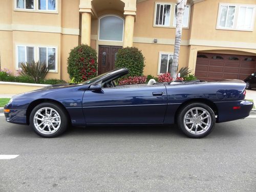 2002 chevrolet camaro z28 ss, 16654 original miles electron blue/gray no reserve