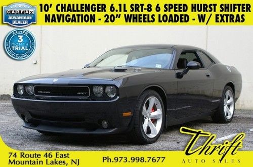 10 challenger srt-8 - navigation blk on blk 20 wheels loaded w/ extras