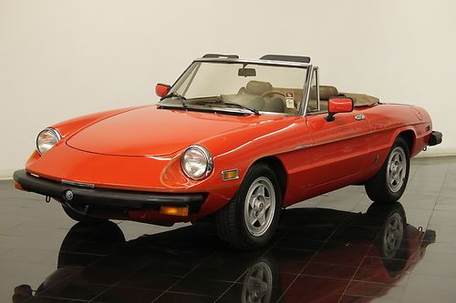 1982 alfa romeo veloce spider, 2.0 liter 5spd leather ac pw all original! docs