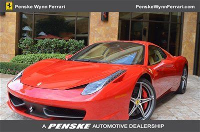 2013 ferrari 458 spider rosso corsa factory authorized penske wynn las vegas