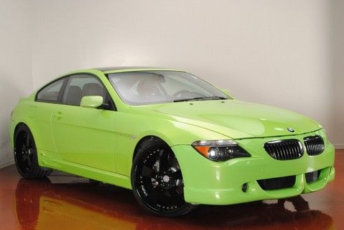 2004 bmw 645 ci lambo green hre wheels fully serviced navigation unique