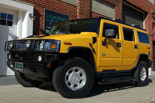 H2 lux &amp; chrome packages 4 new tires fully serviced rare yellow remote starer 03