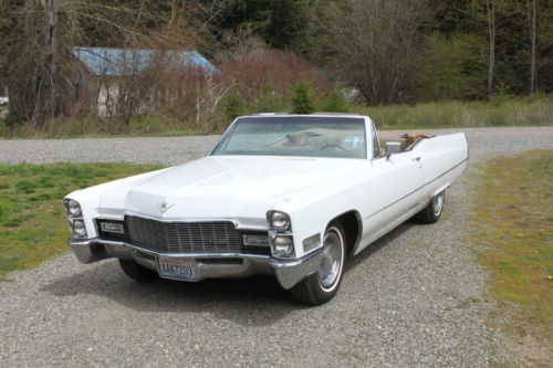 1968 cadillac coupe deville convertible 84k original miles survivor w/paint