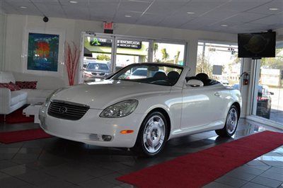 2004 lexus sc430 convertible leather pearl white super clean no reserve!