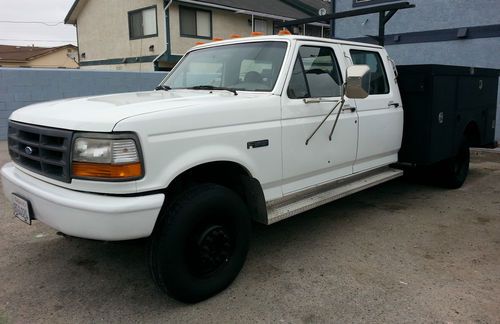 97 f450 f-superduty 4-door crew dually dully utility tow 460 f350 f550 ram 3500