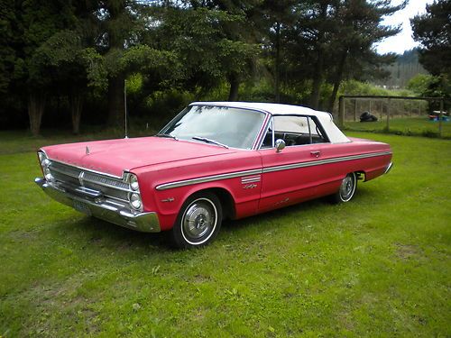 Mopar 1965 plymouth sport fury convertible 383 hp 4 barrel at pw ps pb tilt