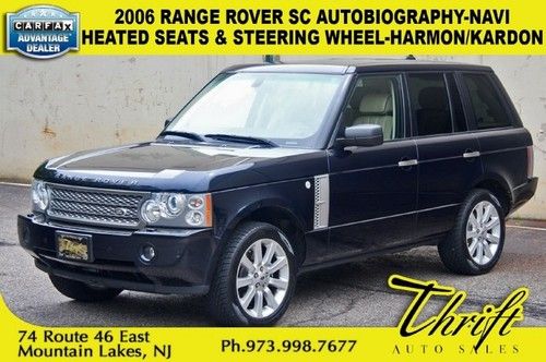 2006 range rover sc autobiography-nav-heated seats/steering wheel-harmon kardon