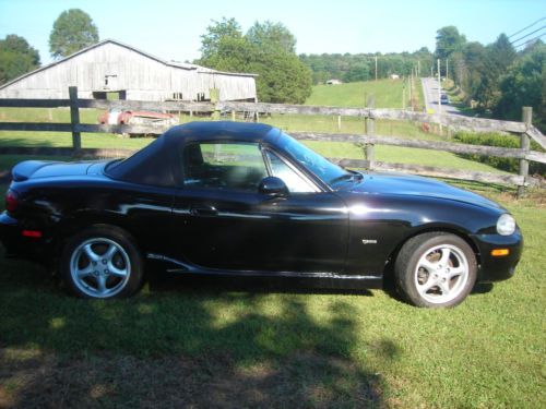 2002 mazda miata rebuilt ky title black out side color good seats convertable