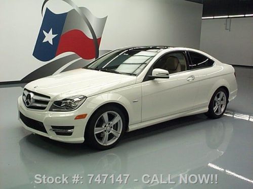 2012 mercedes-benz c250 p1 coupe pano sunroof nav 27k texas direct auto