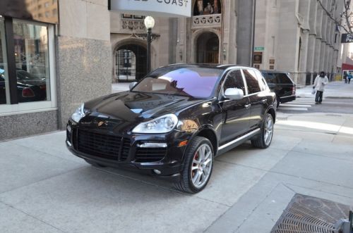 2008 porsche cayenne turbo.  basalt black with chestnut.