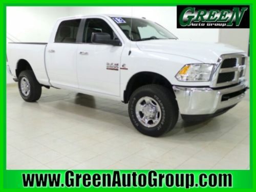 White crew cab 2500 slt turbo 6.7l i6 4x4 power ac abs breaks tachometer chrome