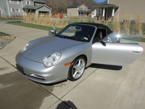 2003 porsche 911 carrera  4 convertable  navi, tiptronic silver 70k miles