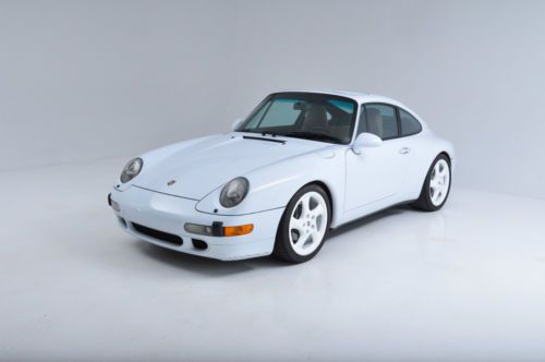 1997 porsche 993 carrera 2 coupe rare glacier white/tan 6-spd 57,000 miles mint