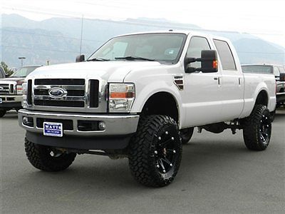 Ford crew cab lariat 4x4 powerstroke diesel custom new lift wheels tires  auto