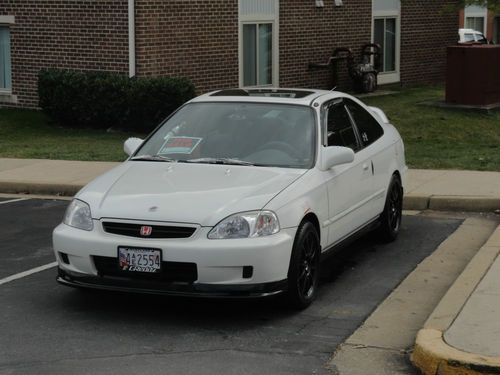 2000 honda civic ex coupe 2-door 1.6l white