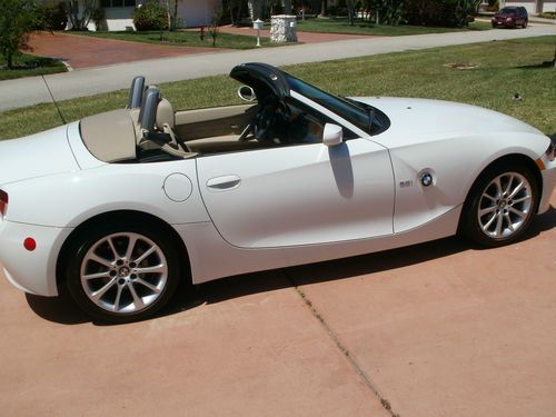 2007 bmw z4 roadster 3.0i convertible white/tan 15,900 miles, steptronic auto