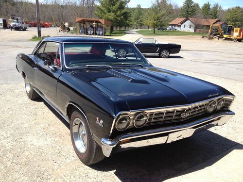 1967 chevrolet chevelle ss 396 real 138# slick black