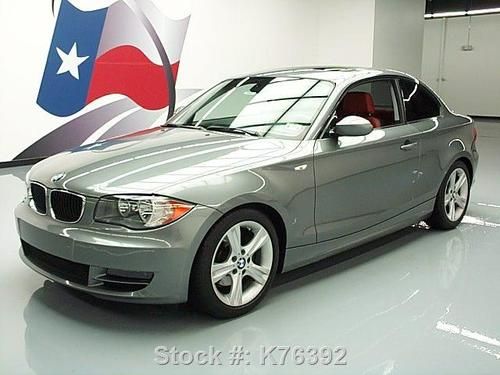 2009 bmw 128i auto sunroof red leather nav only 45k mi texas direct auto