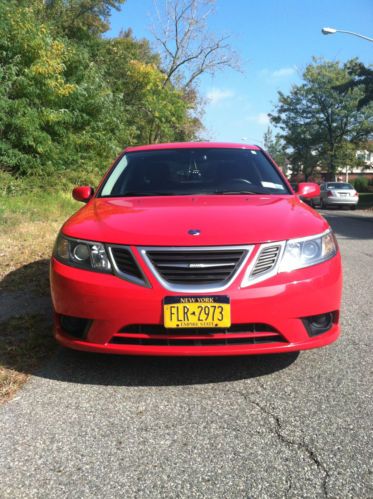 2008 saab 9-3 2.0t sedan 4-door 2.0l bright red. stunning!