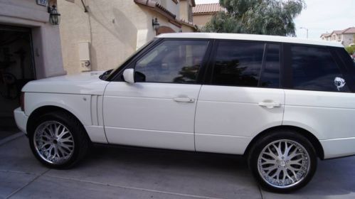 2004 white land rover range rover hse sport utility 2 year warranty included