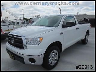 V8 white toyota tundra sr5 regular cab long bed work truck - we finance!