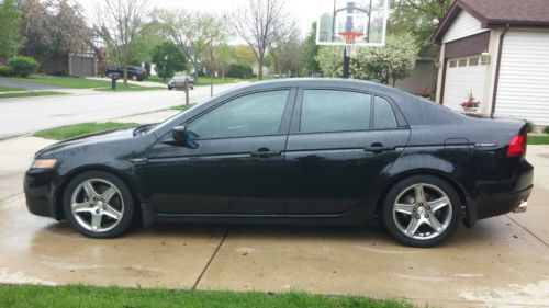 Black 2005 acura tl 6 speed manual trans + tasteful extras nice look