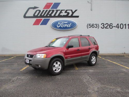 2001 ford escape xlt leather 4x4 low mileage suv 3.0l v6 low reserve extra clean