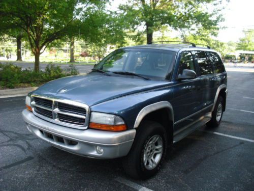 2002 dodge duango slt plus 4x4,3rd row seats,leather,cd,loaded,no reserve!!!