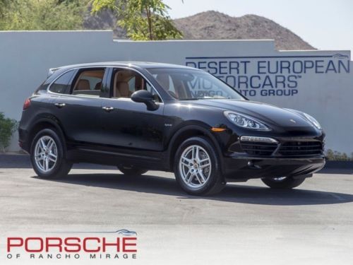 2012 porsche cayenne s hybrid black pasm pdls sat radio park sensors nav