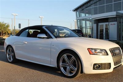 2010 white audi s5 prestige 2door cabriolet