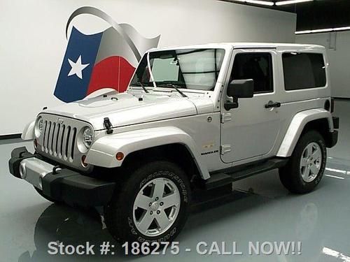 2012 jeep wrangler sahara 4x4 hard top 6-speed nav 1k! texas direct auto