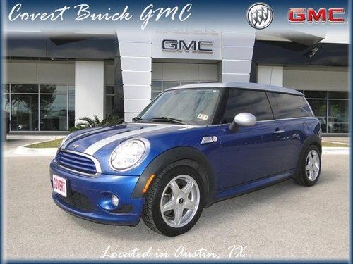 09 mini clubman 2dr 6sp manual leatherette sunroof