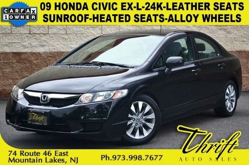 09 honda civic ex-l-24k-leather seats-sunroof-heated seats-alloy wheels