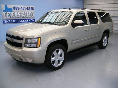 We finance! 2007 chevrolet suburban ltz 4x4 flex fuel heated seats tv texas auto