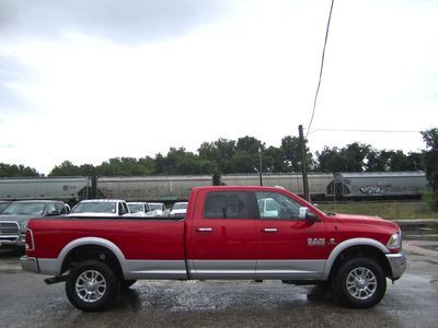 Brand new bright red 2013 ram 3500 laramie diesel 4x4 pick up