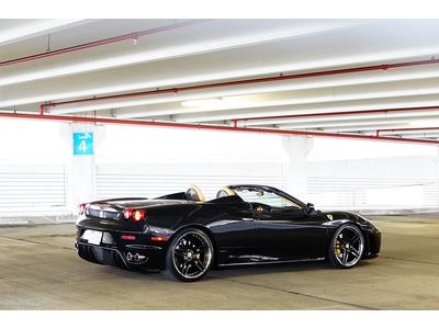 F430 cabriolet.  nero black w/ tan leather, glass bonnet, clean carfax.