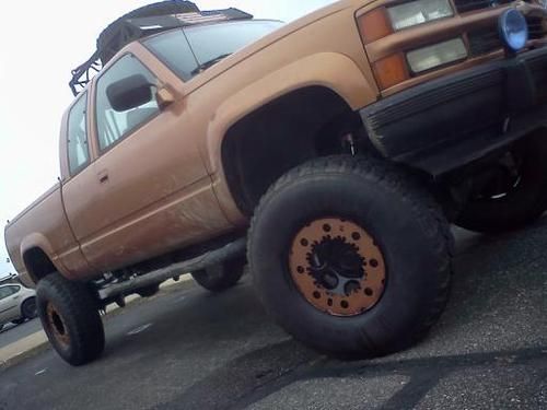 1993 chevrolet k1500 silverado extended cab pickup 2-door 5.7l lifted offroad