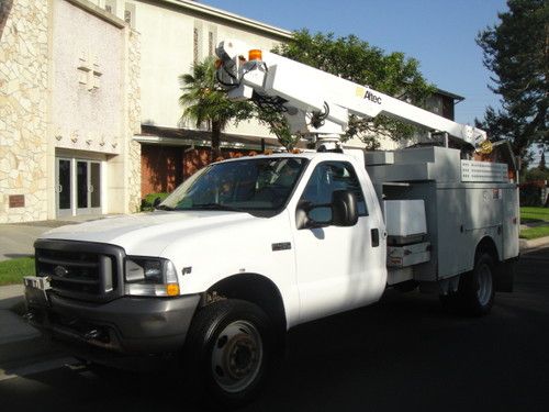 2004 ford f450 super duty 4x4  bucket lift truck / boom truck / at&amp;t fleet owned