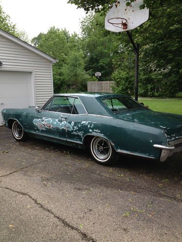 1965 buick riviera project car-401 nailhead turbo 400-clamshell headlights