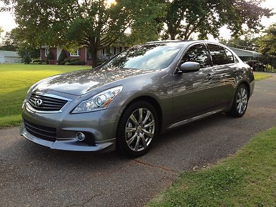 2010 g37 sport anniversary edition gray / monaco red leather repairable 3.7l