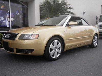 2003  audi a-4 cabriolet 3.0l champagne metallic