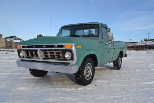 1977 ford f-100 custom, short bed, 351cleveland, patina, classic, original, auto