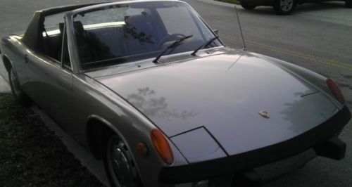 1973 porsche 914, barn find, silver, convertible, targa, fast, air conditioning!